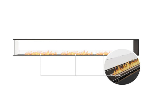 Ecosmart Fire Flex 158PN Peninsula Fireplace Insert - Black Finish / Black Burner - ESF.FX.158PN.B