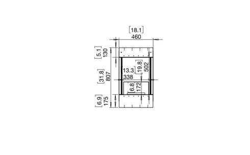 Ecosmart Fire Flex 18BY Bay Fireplace Insert - Black Finish / Black Burner - ESF.FX.18BY.B