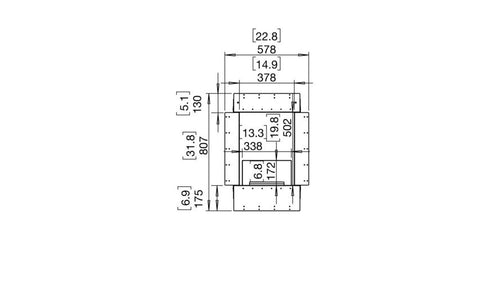Ecosmart Fire Flex 18DB Double Sided Fireplace Insert - Black Finish / Stainless Steel Burner - ESF.FX.18DB