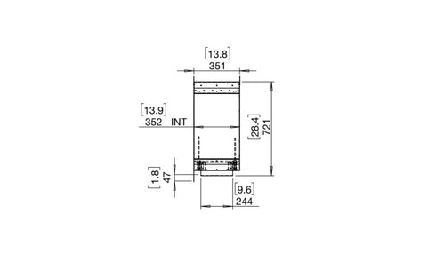 Ecosmart Fire Flex 18DB Double Sided Fireplace Insert - Black Finish / Stainless Steel Burner - ESF.FX.18DB