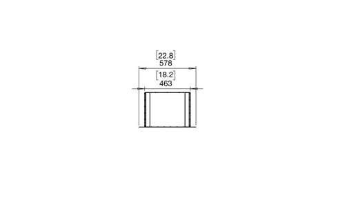 Ecosmart Fire Flex 18DB Double Sided Fireplace Insert - Black Finish / Stainless Steel Burner - ESF.FX.18DB