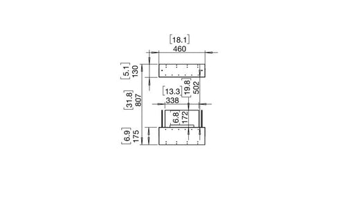Ecosmart Fire Flex 18IL Island Fireplace Insert - Black Finish / Black Burner - ESF.FX.18IL.B
