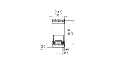 Ecosmart Fire Flex 18IL Island Fireplace Insert - Black Finish / Black Burner - ESF.FX.18IL.B