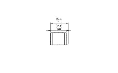 Ecosmart Fire Flex 18PN Peninsula Fireplace Insert - Black Finish / Stainless Steel Burner - ESF.FX.18PN