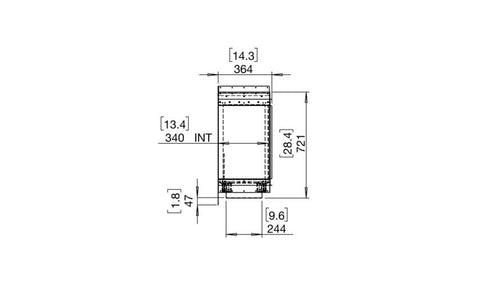 Ecosmart Fire Flex 18RC Right Corner Fireplace Insert - Black Finish / Stainless Steel Burner - ESF.FX.18RC