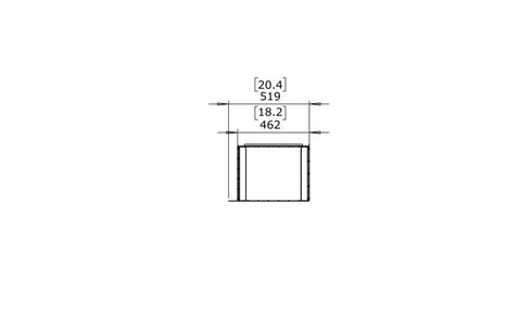 Ecosmart Fire Flex 18RC Right Corner Fireplace Insert - Black Finish / Black Burner - ESF.FX.18RC.B
