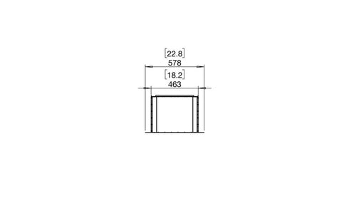 Ecosmart Fire Flex 18SS Single Sided Fireplace Insert - Black Finish / Stainless Steel Burner - ESF.FX.18SS