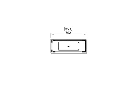 Ecosmart Fire Flex 32BN Bench Fireplace Insert - Black Finish / Black Burner - ESF.FX.32BN.B