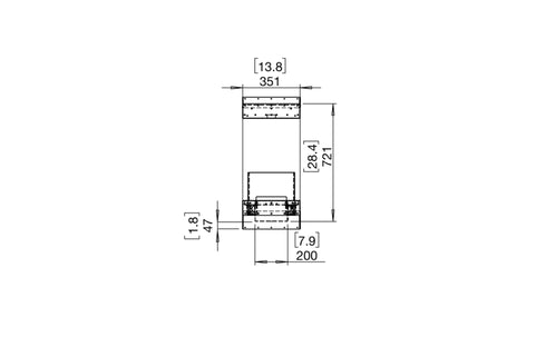 Ecosmart Fire Flex 60IL.BX1 Island Fireplace Insert - Black Finish / Stainless Steel Burner - ESF.FX.60IL.BX1