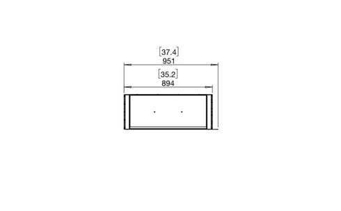 Ecosmart Fire Flex 32PN Peninsula Fireplace Insert - Black Finish / Black Burner - ESF.FX.32PN.B