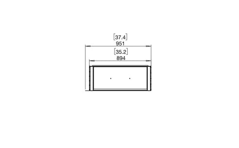 Ecosmart Fire Flex 32RC Right Corner Fireplace Insert - Black Finish / Black Burner - ESF.FX.32RC.B