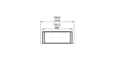 Ecosmart Fire Flex 32SS Single Sided Fireplace Insert - Black Finish / Stainless Steel Burner - ESF.FX.32SS