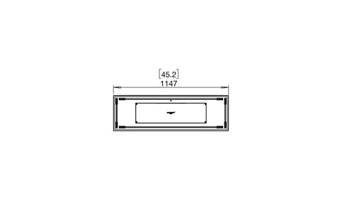 Ecosmart Fire Flex 42BN Bench Fireplace Insert - Black Finish / Stainless Steel Burner - ESF.FX.42BN