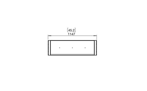 Ecosmart Fire Flex 42IL Island Fireplace Insert - Black Finish / Stainless Steel Burner - ESF.FX.42IL