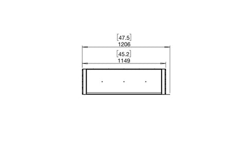 Ecosmart Fire Flex 42PN Peninsula Fireplace Insert - Black Finish / Stainless Steel Burner - ESF.FX.42PN