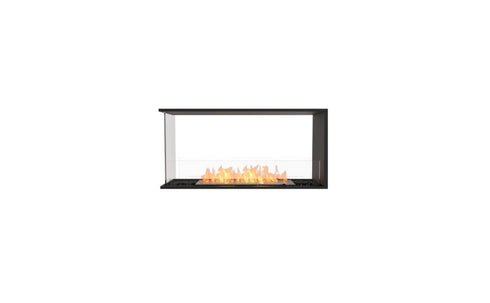 Ecosmart Fire Flex 42PN Peninsula Fireplace Insert - Black Finish / Stainless Steel Burner - ESF.FX.42PN