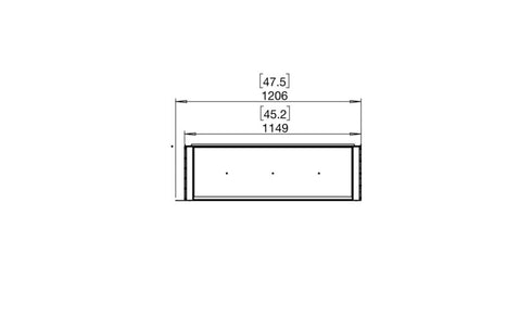 Ecosmart Fire Flex 42RC Right Corner Fireplace Insert - Black Finish / Stainless Steel Burner - ESF.FX.42RC