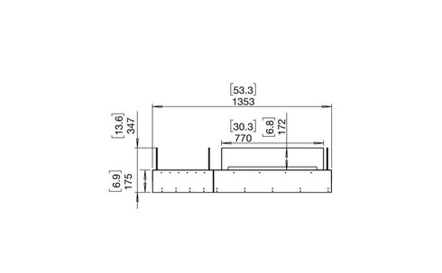 Ecosmart Fire Flex 50BN.BX1 Bench Fireplace Insert - Black Finish / Black Burner - ESF.FX.50BN.BX1.B