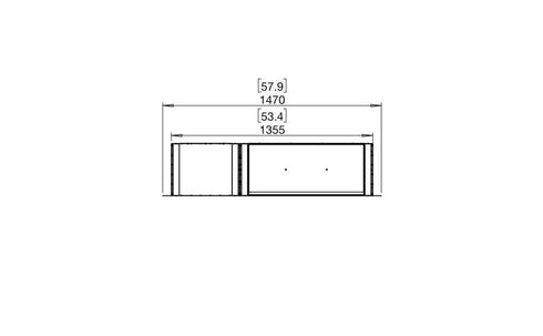 Ecosmart Fire Flex 50DB.BX1 Double Sided Fireplace Insert - Black Finish / Black Burner - ESF.FX.50DB.BX1.B