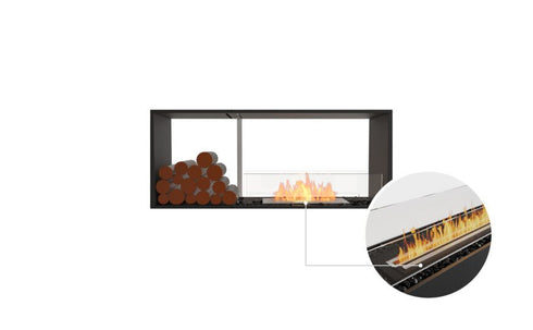 Ecosmart Fire Flex 50DB.BX1 Double Sided Fireplace Insert - Black Finish / Black Burner - ESF.FX.50DB.BX1.B