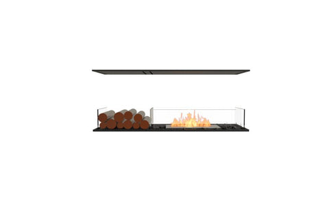 Ecosmart Fire Flex 50IL.BX1 Island Fireplace Insert - Black Finish / Stainless Steel Burner - ESF.FX.50IL.BX1