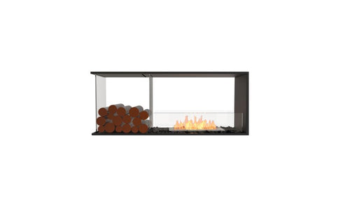 Ecosmart Fire Flex 50PN.BXL Peninsula Fireplace Insert - Black Finish / Stainless Steel Burner - ESF.FX.50PN.BXL