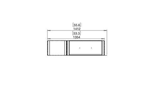 Ecosmart Fire Flex 50PN.BXL Peninsula Fireplace Insert - Black Finish / Stainless Steel Burner - ESF.FX.50PN.BXL