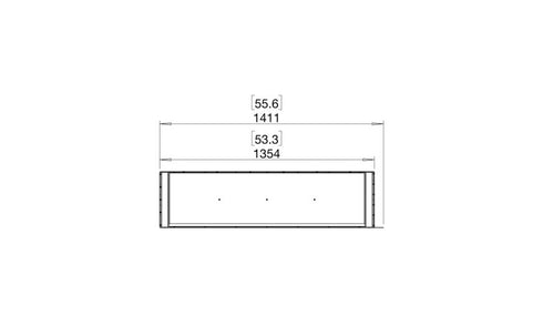 Ecosmart Fire Flex 50PN Peninsula Fireplace Insert - Black Finish / Stainless Steel Burner - ESF.FX.50PN