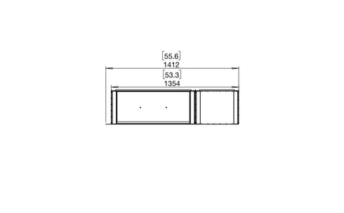 Ecosmart Fire Flex 50RC.BXR Right Corner Fireplace Insert - Black Finish / Black Burner - ESF.FX.50RC.BXR.B