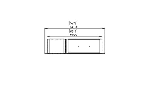 Ecosmart Fire Flex 50SS.BXL Single Sided Fireplace Insert - Black Finish / Stainless Steel Burner - ESF.FX.50SS.BXL