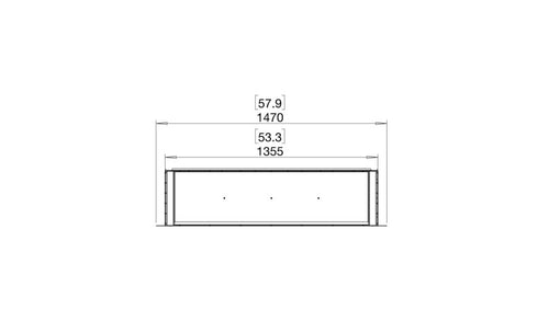 Ecosmart Fire Flex 50SS Single Sided Fireplace Insert - Black Finish / Stainless Steel Burner - ESF.FX.50SS