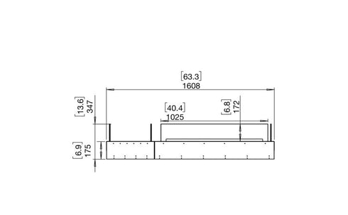 Ecosmart Fire Flex 60BN.BX1 Bench Fireplace Insert - Black Finish / Black Burner - ESF.FX.60BN.BX1.B