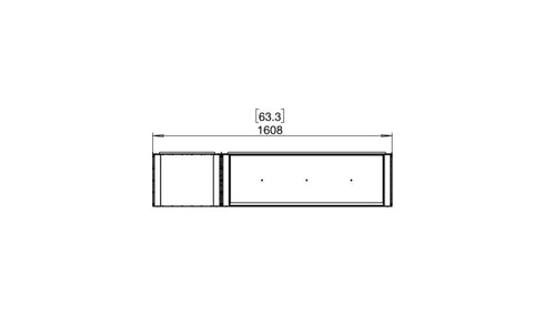 Ecosmart Fire Flex 60BY.BXL Bay Fireplace Insert - Black Finish / Black Burner - ESF.FX.60BY.BXL.B