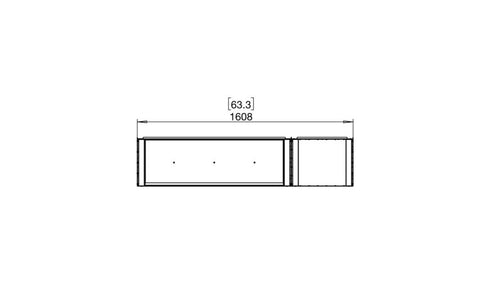 Ecosmart Fire Flex 60BY.BXR Bay Fireplace Insert - Black Finish / Black Burner - ESF.FX.60BY.BXR.B