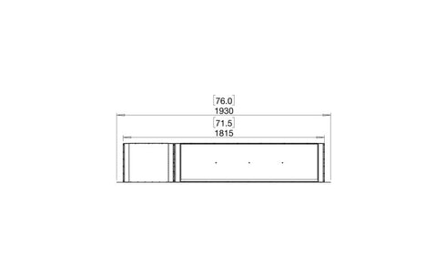 Ecosmart Fire Flex 68DB.BX1 Double Sided Fireplace Insert - Black Finish / Stainless Steel Burner - ESF.FX.68DB.BX1