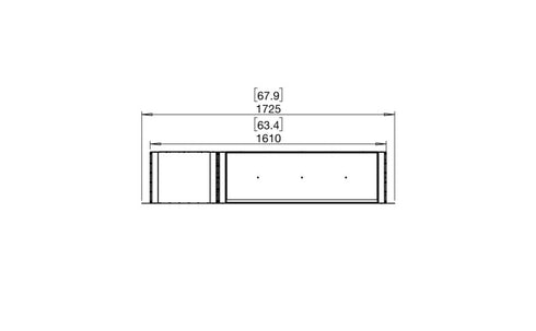 Ecosmart Fire Flex 60DB.BX1 Double Sided Fireplace Insert - Black Finish / Black Burner - ESF.FX.60DB.BX1.B