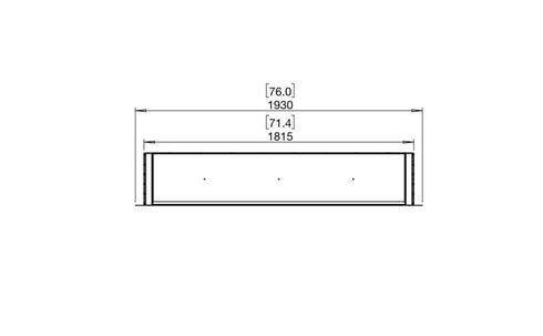 Ecosmart Fire Flex 68DB Double Sided Fireplace Insert - Black Finish / Black Burner - ESF.FX.68DB.B