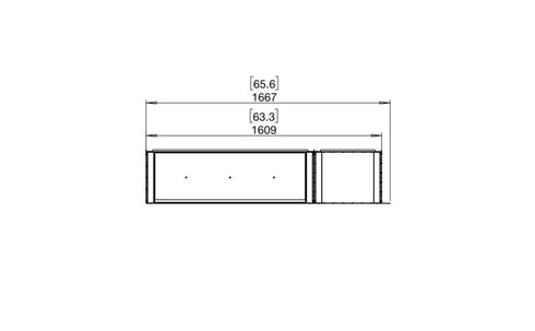 Ecosmart Fire Flex 60LC.BXR Left Corner Fireplace Insert - Black Finish / Stainless Steel Burner - ESF.FX.60LC.BXR