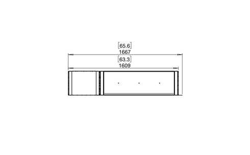 Ecosmart Fire Flex 60PN.BXL Peninsula Fireplace Insert - Black Finish / Stainless Steel Burner - ESF.FX.60PN.BXL