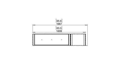 Ecosmart Fire Flex 60PN.BXR Peninsula Fireplace Insert - Black Finish / Black Burner - ESF.FX.60PN.BXR.B