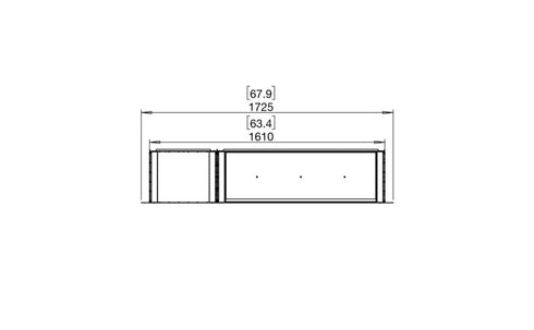 Ecosmart Fire Flex 60SS.BXL Single Sided Fireplace Insert - Black Finish / Stainless Steel Burner - ESF.FX.60SS.BXL