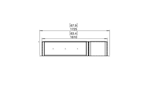 Ecosmart Fire Flex 60SS.BXR Single Sided Fireplace Insert - Black Finish / Black Burner - ESF.FX.60SS.BXR.B