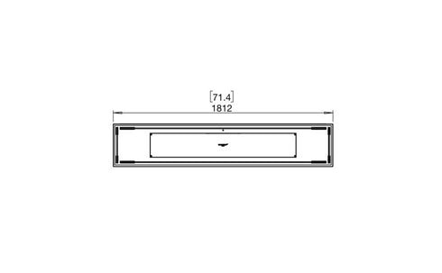 Ecosmart Fire Flex 68BN Bench Fireplace Insert - Black Finish / Black Burner - ESF.FX.68BN.B