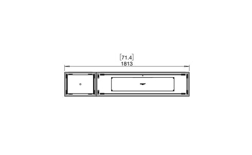 Ecosmart Fire Flex 68BN.BX1 Bench Fireplace Insert - Black Finish / Black Burner - ESF.FX.68BN.BX1.B