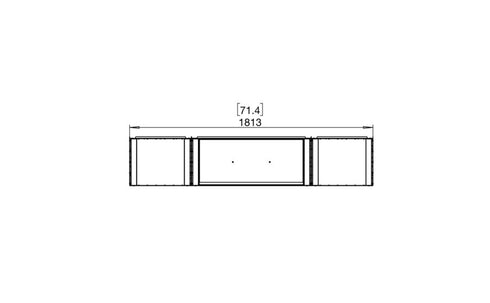 Ecosmart Fire Flex 68BY.BX2 Bay Fireplace Insert - Black Finish / Black Burner - ESF.FX.68BY.BX2.B