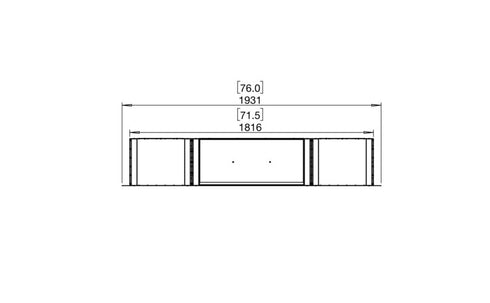 Ecosmart Fire Flex 68DB.BX2 Double Sided Fireplace Insert - Black Finish / Stainless Steel Burner - ESF.FX.68DB.BX2