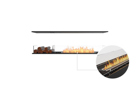 Ecosmart Fire Flex 68IL.BX1 Island Fireplace Insert - Black Finish / Black Burner - ESF.FX.68IL.BX1.B