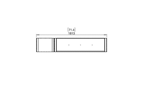 Ecosmart Fire Flex 68IL.BX1 Island Fireplace Insert - Black Finish / Stainless Steel Burner - ESF.FX.68IL.BX1
