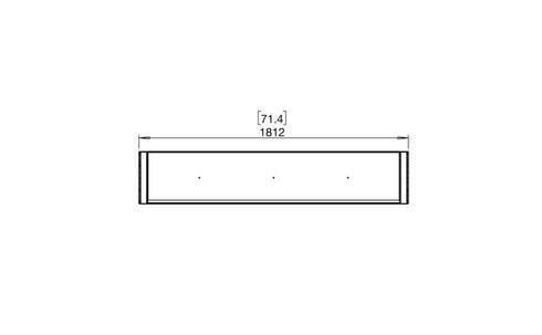 Ecosmart Fire Flex 68IL Island Fireplace Insert - Black Finish / Stainless Steel Burner - ESF.FX.68IL