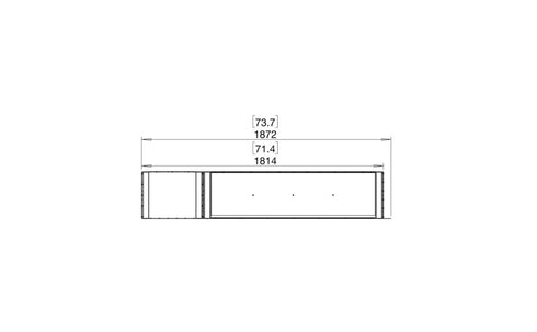 Ecosmart Fire Flex 68PN.BXL Peninsula Fireplace Insert - Black Finish / Black Burner - ESF.FX.68PN.BXL.B